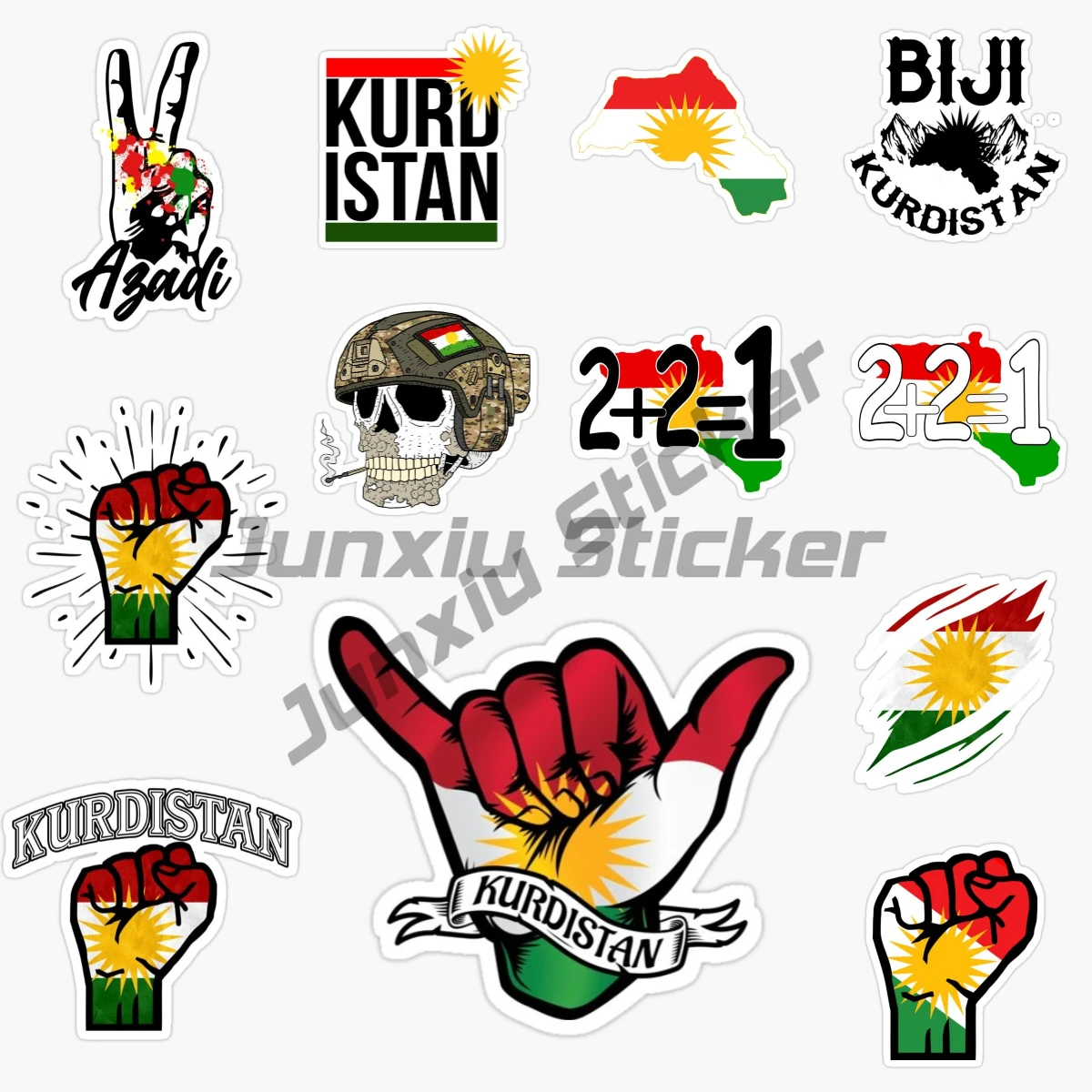 

Kurdistan Kurds Map National Flag and Emblem Sticker for Car Moto Map Flag PVC Vinyl Decal Outside Wall Decoration Customizable