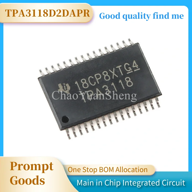 

TPA3118D2DAPR HTSSOP32 TPA3118 D2DAPR IC AMP AUD PWR 50W STER 32HTSSOP TPA3118D2DAPT 3118 TPA3118D2 DAPR TPA 3118D2DAPR TPA3118R
