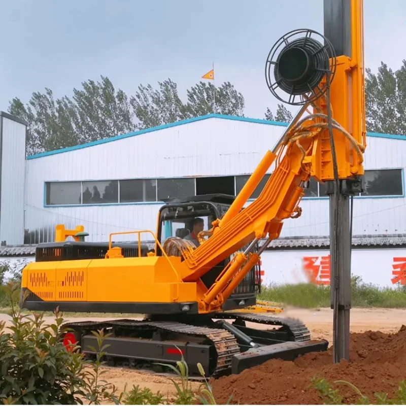 YG Solar Crawler Hydraulic Pile Driver Rotary Drill Rig Machine Photovoltaic Guardrail Post Piling Driver Manufacturer in China