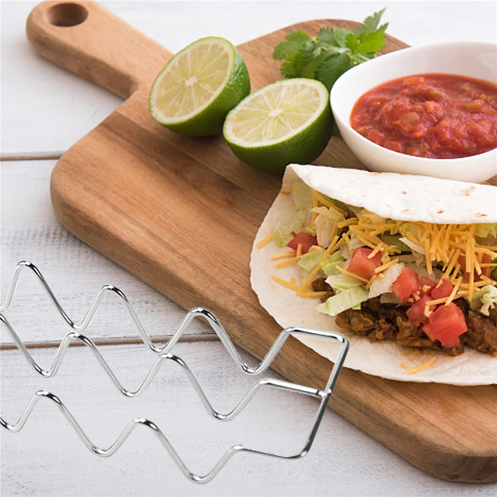

Wavy Pancake Rack Stainless Steel Baking Food Rack For Home Taco Storage Burrito Holder Kitchen Tortilla Support Stand