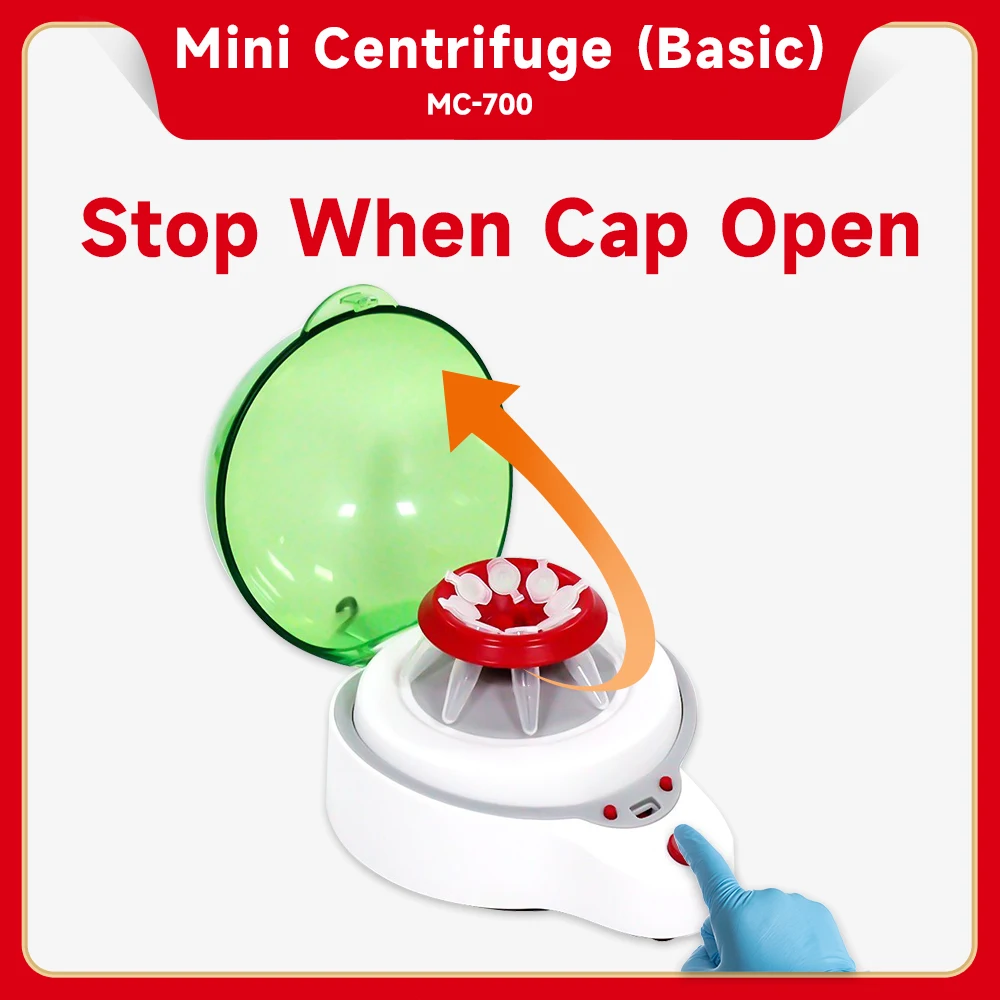 أدوات مختبر فعالة على سطح الطاولة جهاز طرد مركزي صغير محمول لأنابيب الطرد المركزي