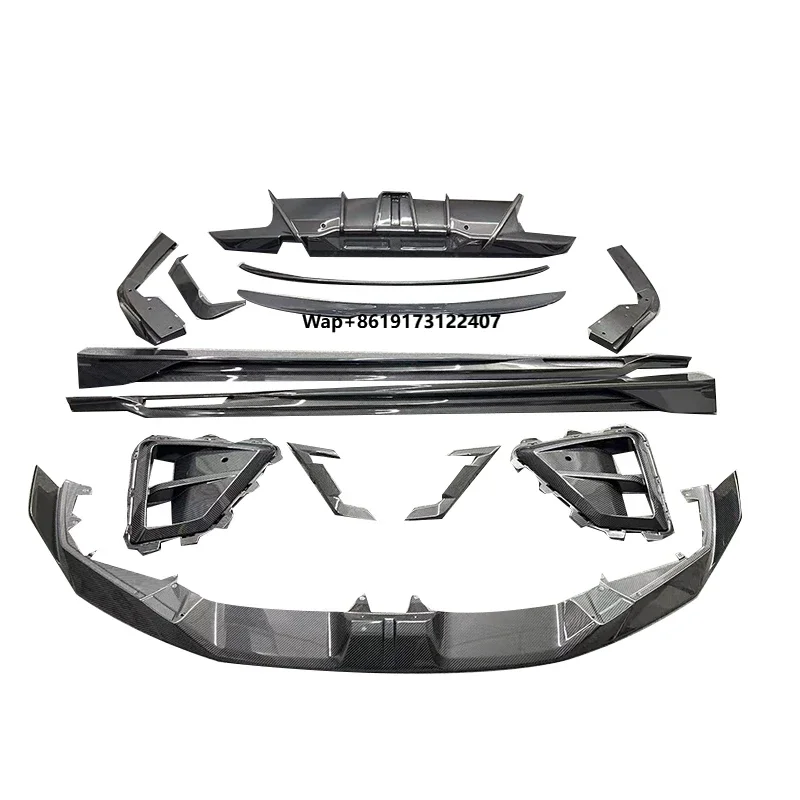 

High Quality LD Style Carbon Fiber X6M F96 LCI Front Lip Rear Diffuser Side Skirt Spoiler Inlets and Front Bumper Trim 2024+