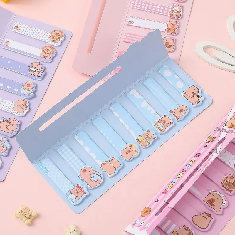 160 Sheets Index Sticker Notes 8 Style Self-Adhesive Kawaii Memo Pads Notes Notepad Stationery Student Planner