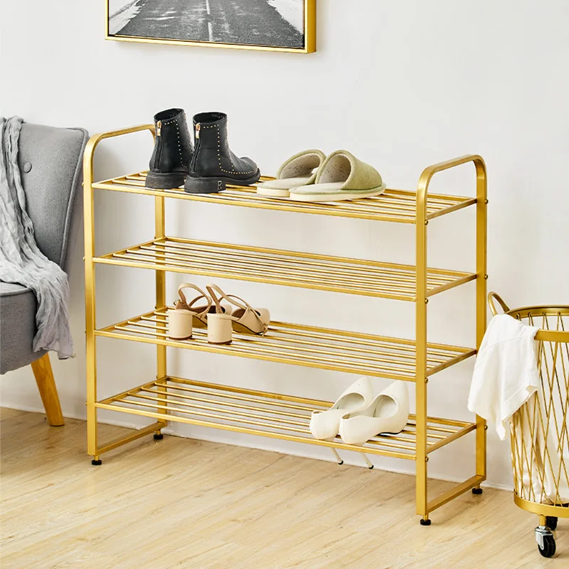 

Nordic wrought iron shoe rack home doorway economical simple multi-layer shoe rack storage space-saving interior looks good