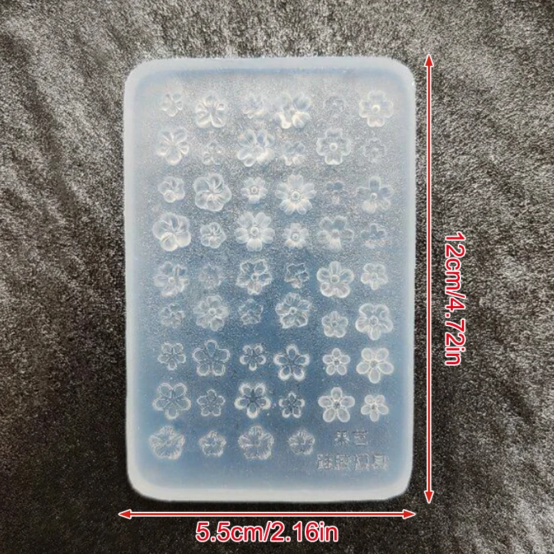 Pcs Silicone Nail Art Mold Flower French Style Five-petaled Flowers 3D Relief Nail Template Nail Art Decorations Manicure Tool view 6