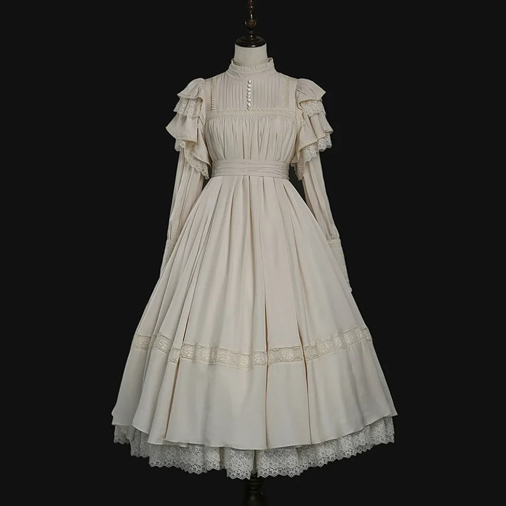 

Sevintage Fairy Chiffon Prom Dresses Long Sleeves Lace A Line Formal Evening Gowns With Sashes Women Specail Party Wear Outfits