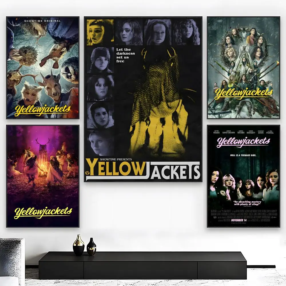 Survival Thriller Movie Y-Yellowjackets Poster  High-definition Art Sticker Self Adhesive Waterproof Home Decoration