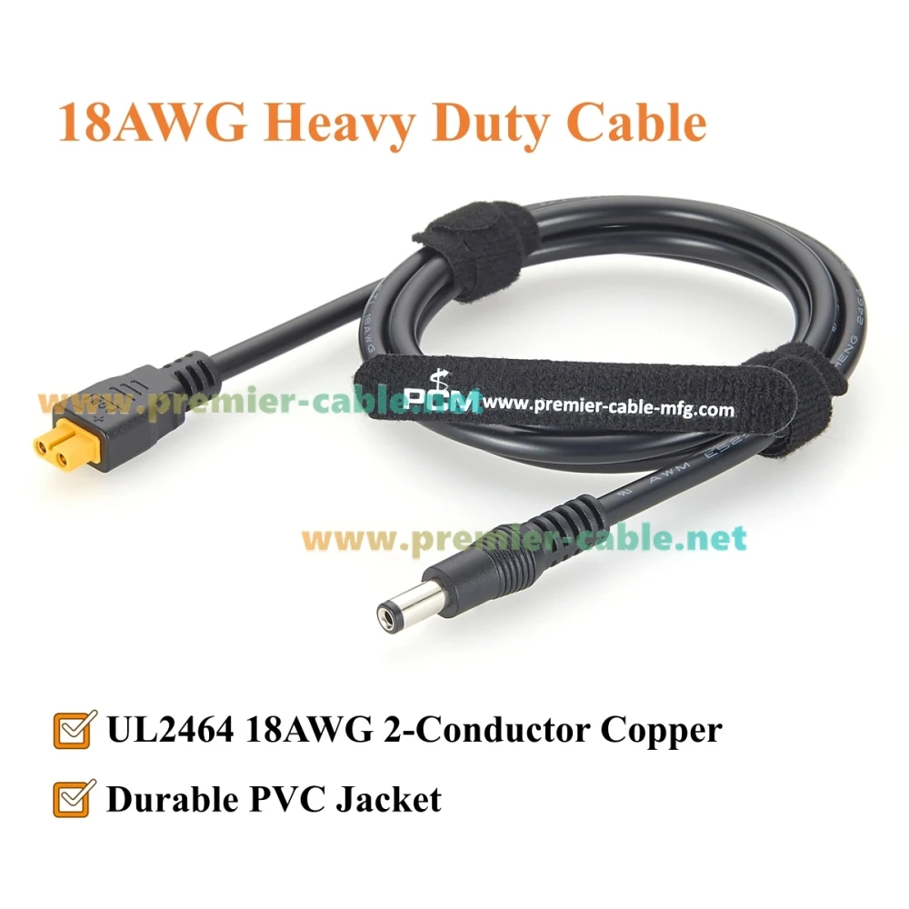 XT30 Buchse auf DC 5.5x2.1mm Stecker Stromkabel 18AWG XT30 zu DC5521 Adapterkabel für RC-Akku, FPV-Drohne, LED-Lichtstreifen – Detail 3