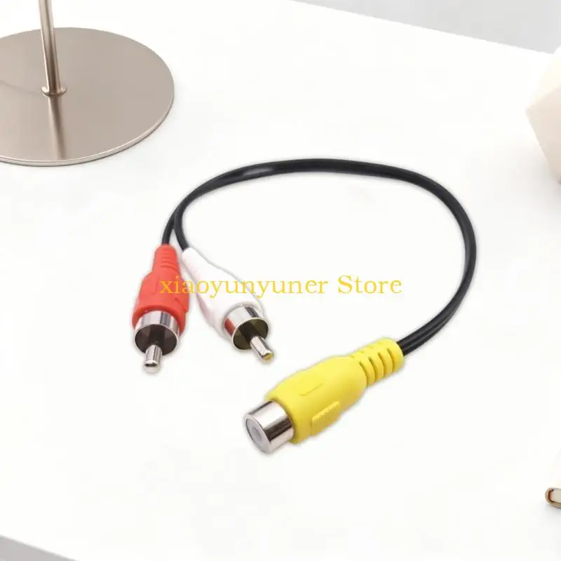 P9JB Durability 1 Male to 2Female Cable with Gold Plate Connectors for Clear Music Video Distribution Splitter