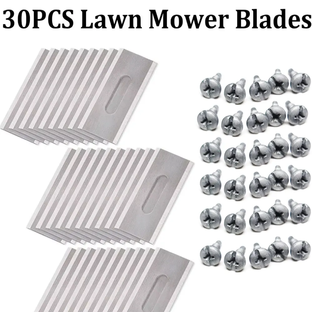 30PCS Grass Trimmer Blade Lawn Mower Replacement Trimmer Cutter Piece for Husqvarna Automower Garden Robotic Lawnmower Tools