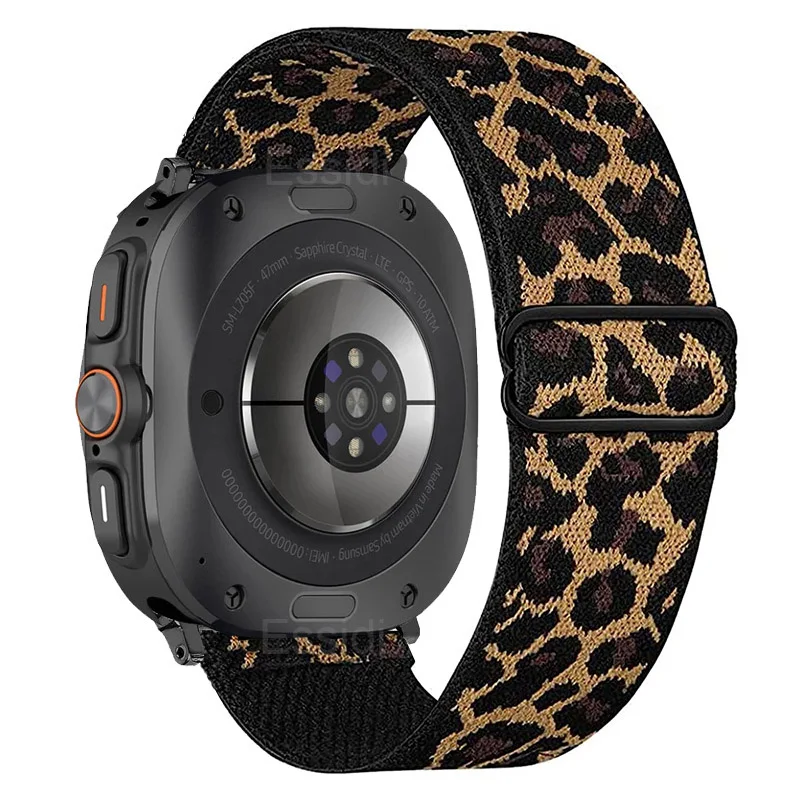 สายไนลอนนิ่มสำหรับ Samsung Galaxy Watch 7 ultra 47mm ยืดหยุ่นนาฬิกากีฬาสายรัดข้อมือสำหรับ Galaxy Watch 7ตะขอ47mm