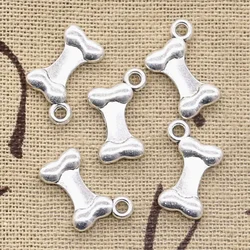 30pcs Charms Dog Bone 14x9mm Antique Silver Color Pendants DIY Crafts Making Findings Handmade Tibetan Jewelry