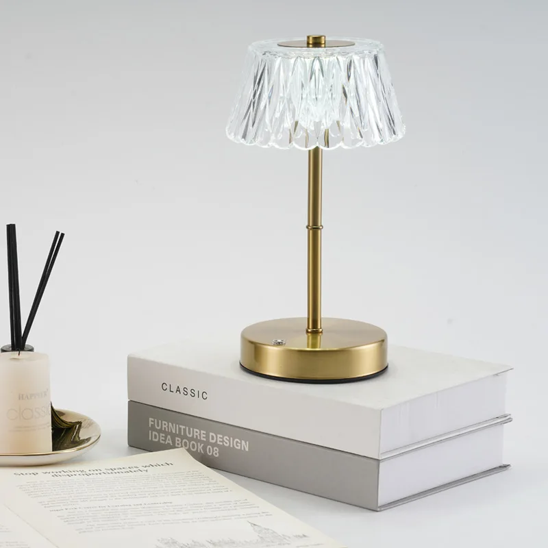 Metal touch switch night light hotel cafe bar desktop bedroom bedside ambient desk lamp