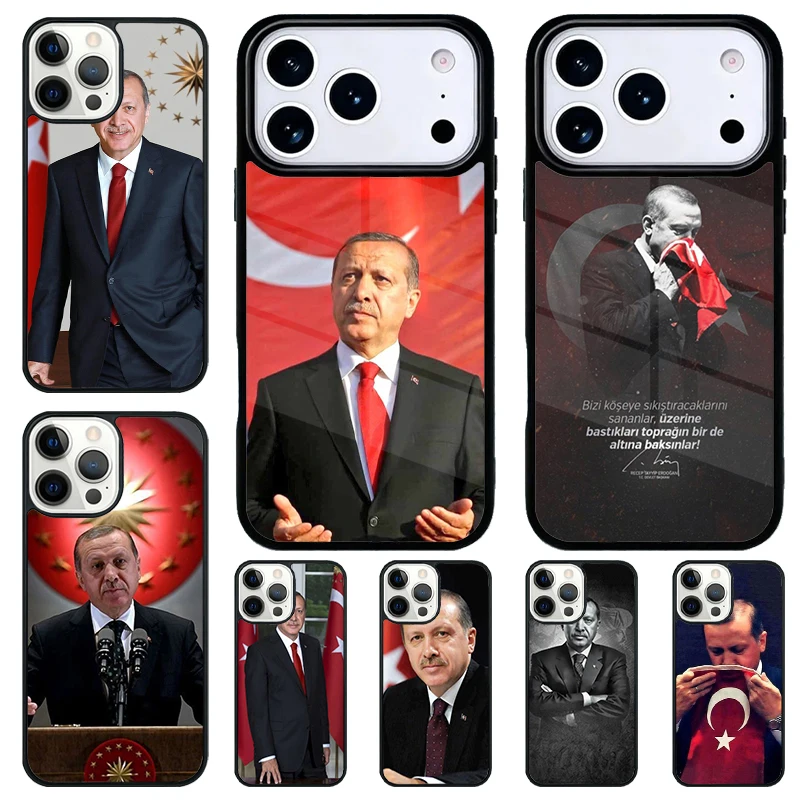 Funda Protectora para Teléfono con Diseño del Presidente de Turquía, Recep Tayyip Erdogan, para iPhone 17 Air 16e 15 11 12 14 13 Pro Max