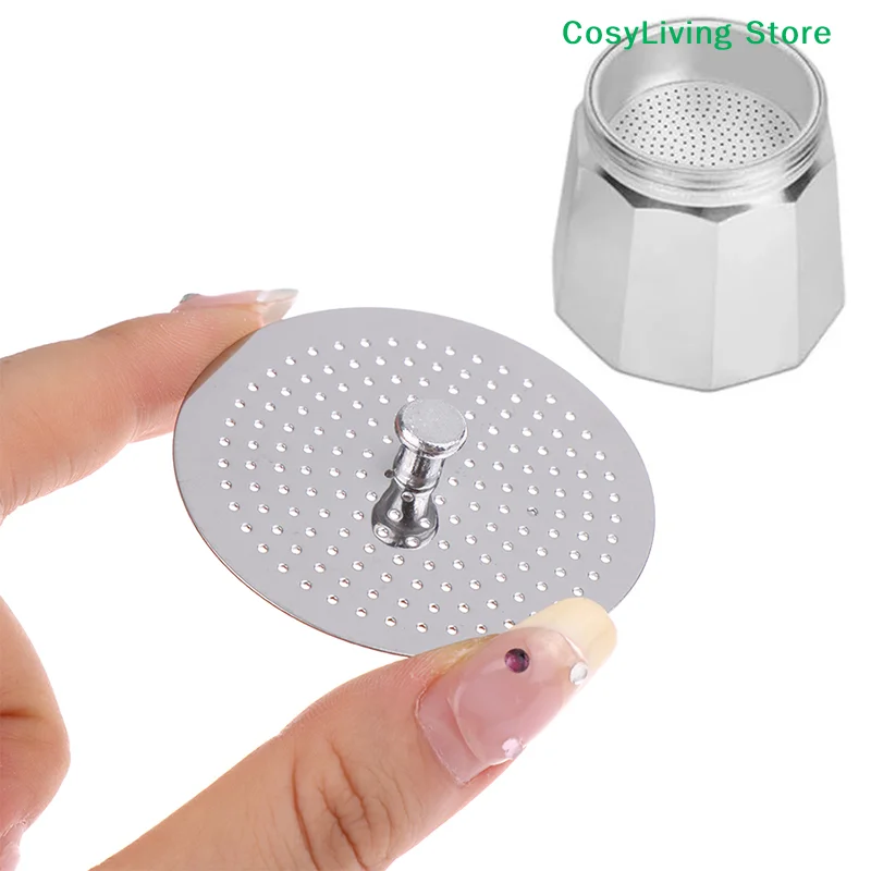 1Pc Aluminum Filter Moka Pot Coffee Bottle Special Pressed Powder Compatible With 3/6/9 Cup Moka Express Coffee Mocha Maker