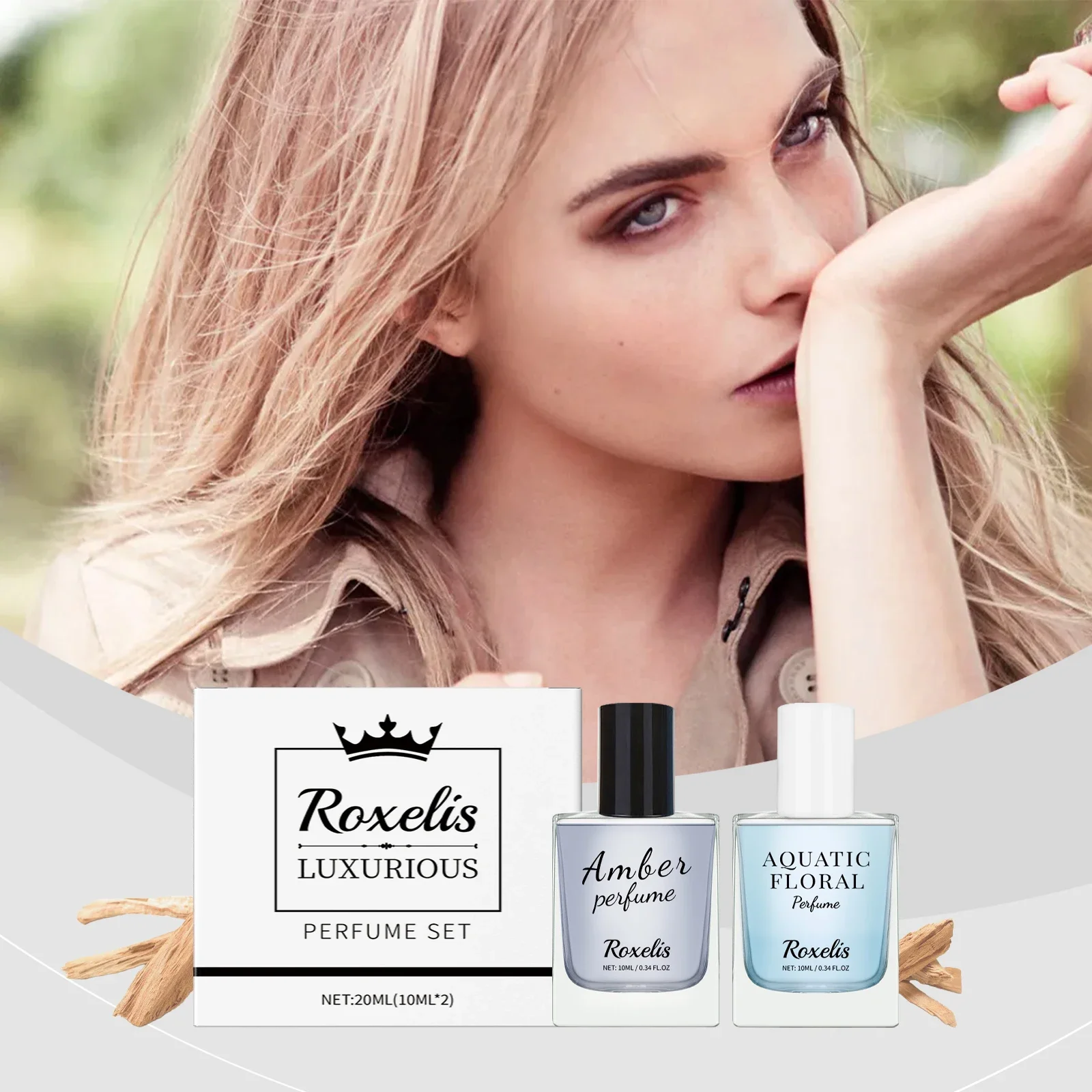 

Brand Perfume Women Gift Box 2pcs Set Plant Floral Scent Lasting Fragrance Eau De Parfums Fresh Natural Perfumes Feminino