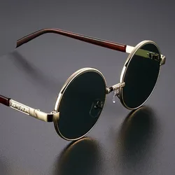 Round Glass Sunglasses Eye Care Flat Glasses UV400 Soft Nose Pads Metal Eyeglass Frame