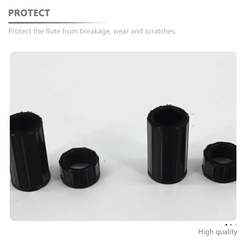 

5Set Flute Protective Cover Black Prevent Damage Scratches High Quality Material Strong Durable Musical Instrument Parts