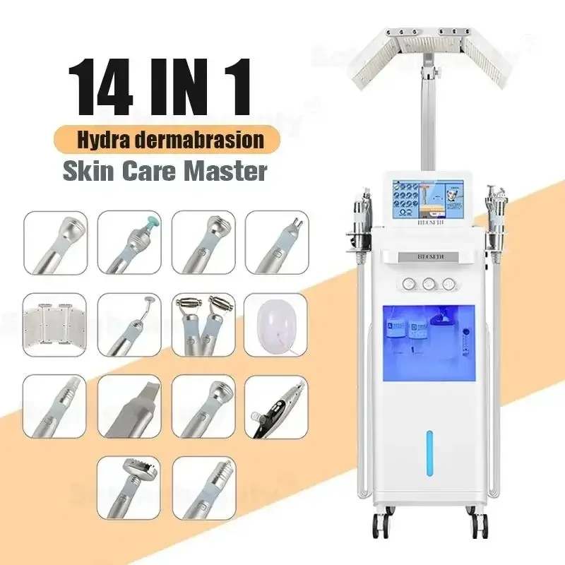 Máquina de hidrodermoabrasión Aqua Peel 14 en 1, limpieza profunda, cuidado de la piel, tratamiento del cabello, rejuvenecimiento de la piel, equipo de belleza Facial
