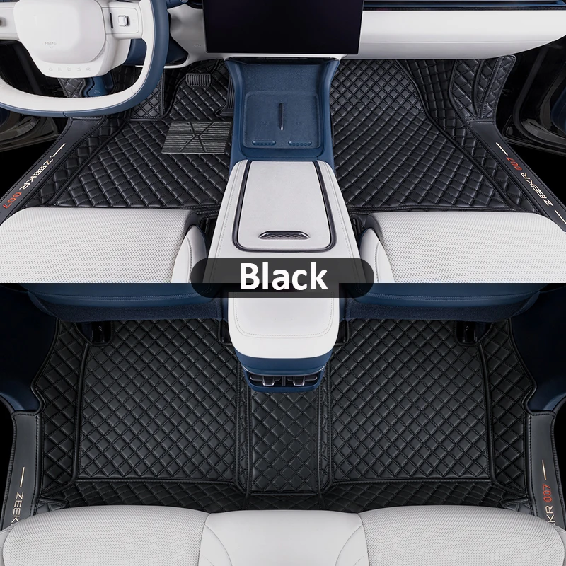 For ZEEKR 007 2024 Car Floor Mats Foot Pads Front Rear Row Anti Dirt Protection Mats