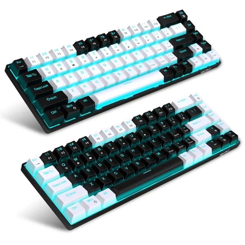 

Hot Swappable Mechanical Keyboard, 68Keys Compatible Various Computer System Ergonomic Design and Long Data Cable Dropship