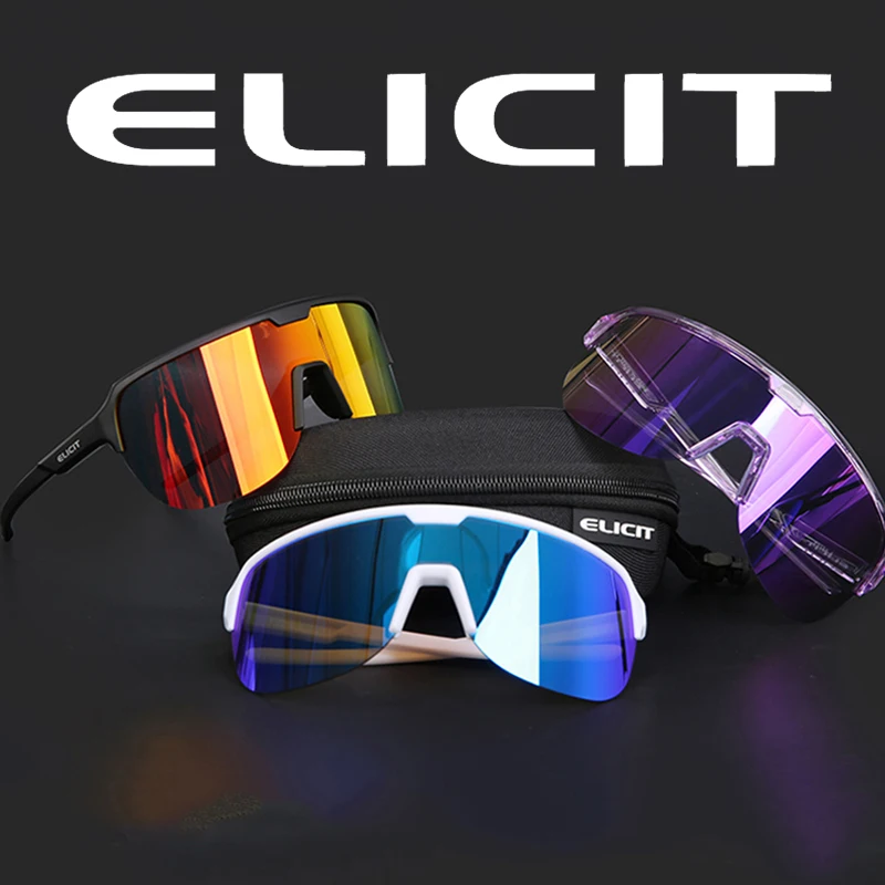 

ELICIT Cycling Sunglasses Mountain Road Bike UV400 Protection Goggles Outdoor Fishing Running Bicycle Glasses For Men Women