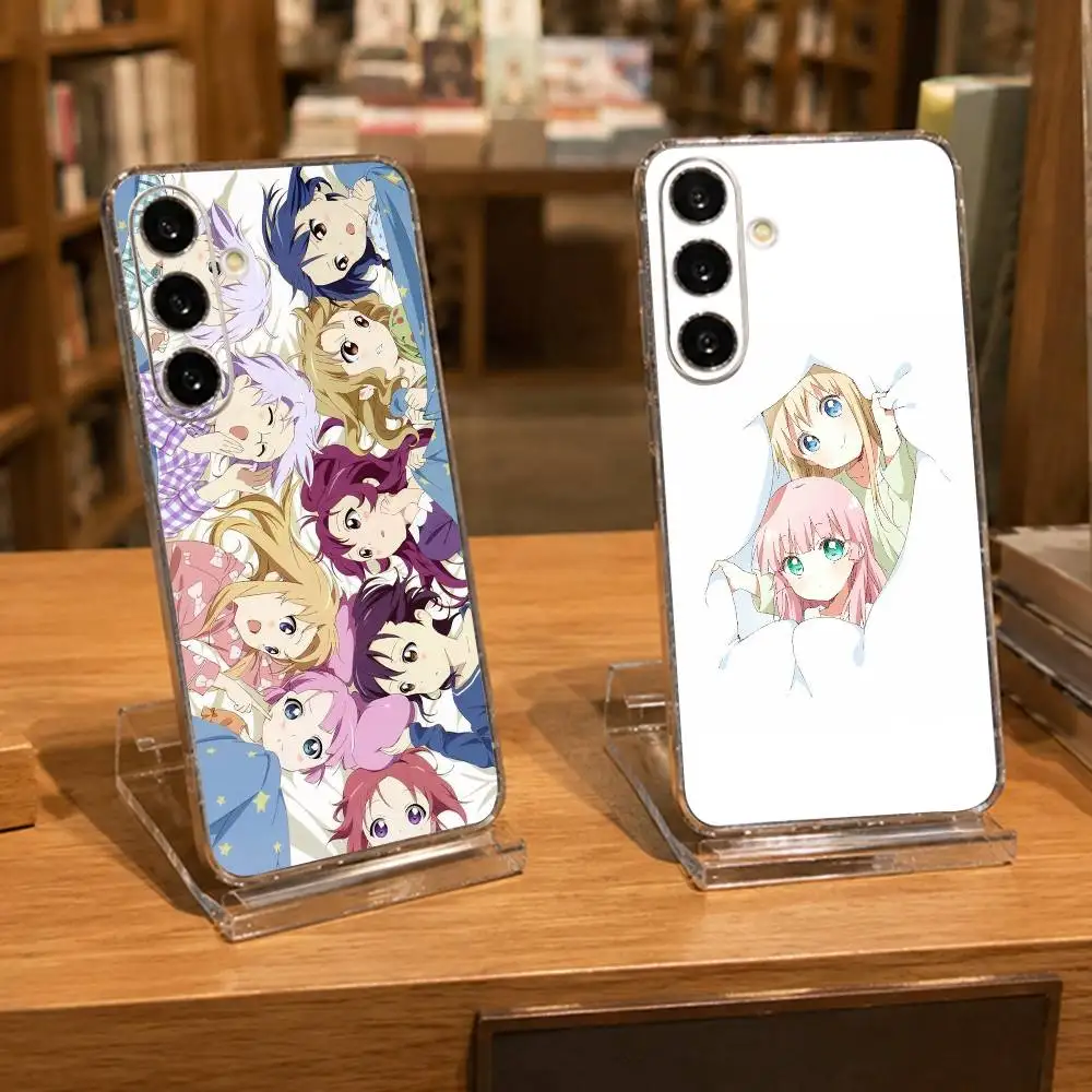 Funda transparente para teléfono Cute love Y-Yuru Yuri para Samsung A71, A70, A52, A51, A40, A30, A20