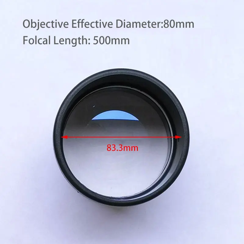 Metal Lens Hood with Objective Lens Holder Dust-proof Cover Solar Filter D80F500 Green Film Objective Lens for 80mm Telescope