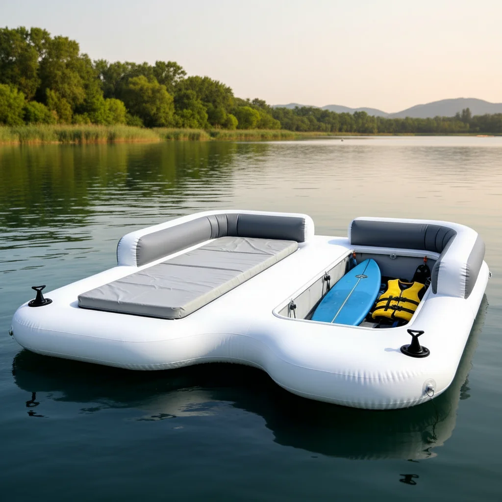 Make-to-order Water Inflatable PVC Sofa Pool Outdoor Commercial Use Play Area Equipment Floating Soft Play Party Lounge