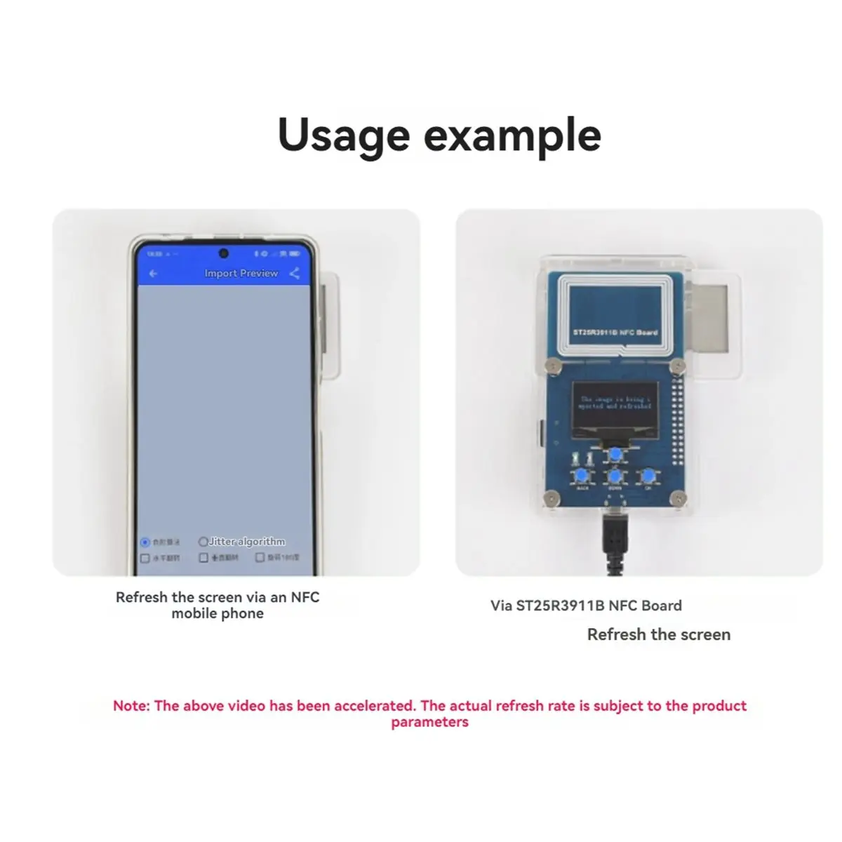 2.9 Inch E-Paper Display Screen Passive RYBW Color No Battery Needed Wireless Power & Data Transfer