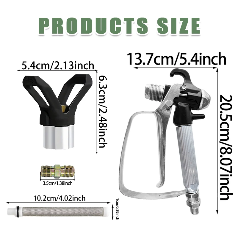 Complete Airless Paint Sprayer Accessory Set Including Spray Tips, Extension Wands and 50ft Hose for Home Renovation Projects