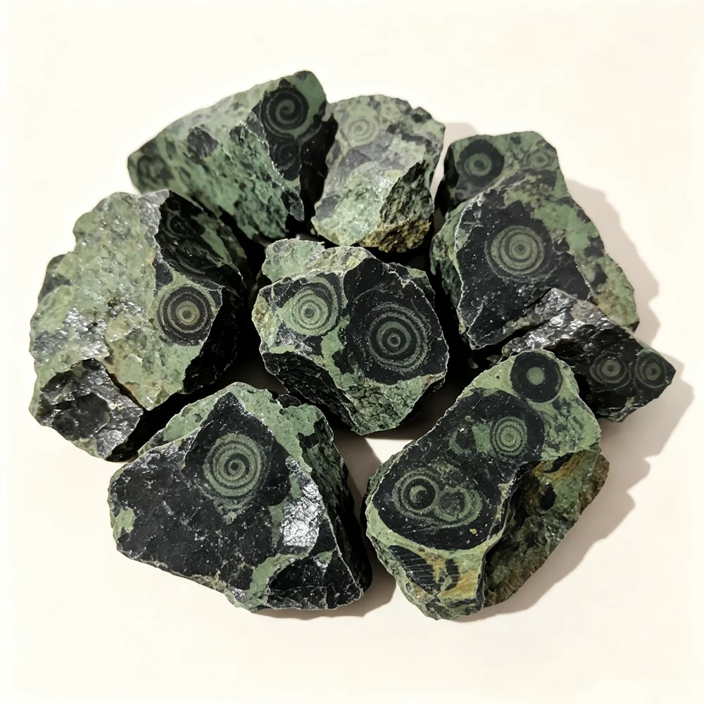 Natural Kambaba Jasper Raw Stone Crocodile Jasper Peacock Eye Crystal Mineral Specimen For Aquarium Decor DIY Reiki Healing