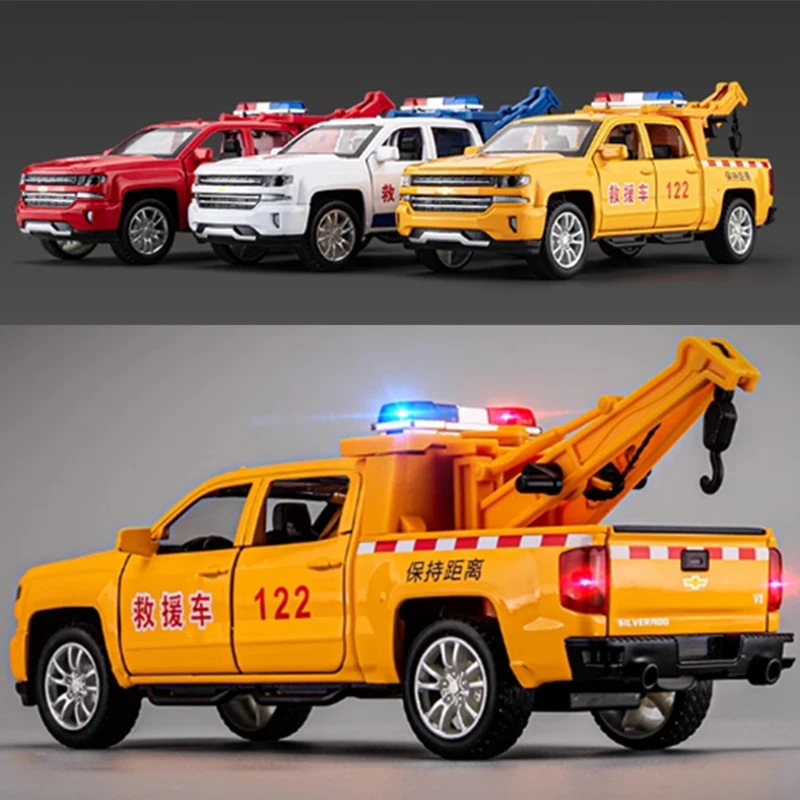 

Литой под давлением пикап в масштабе 1: 28, спасательный прицеп и подъемник, автомобиль из сплава, имитация модели автомобиля, игрушка, подарок, коллекция, дисплей