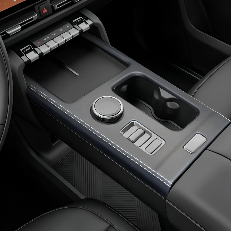 For Chery ICAR V27 Central Control Gear Shift Panel Leather Suede Stitching Interior Modification Accessories 26 Models