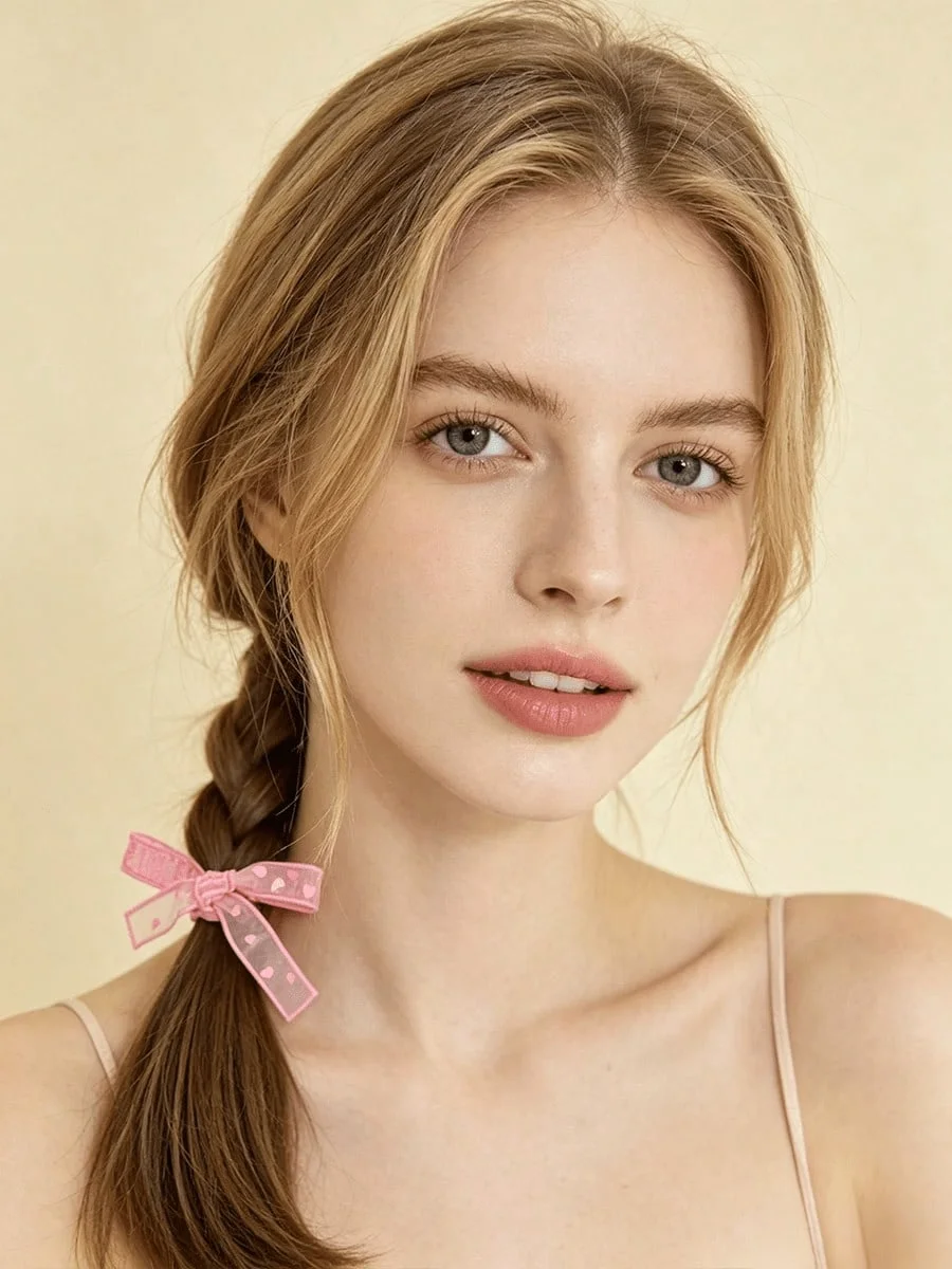DIOR High End Satin Headband Set Luxury Silk Women Hairband Multi Color Elegant Fashion Hair Accessories Pink Mother's Day Gift