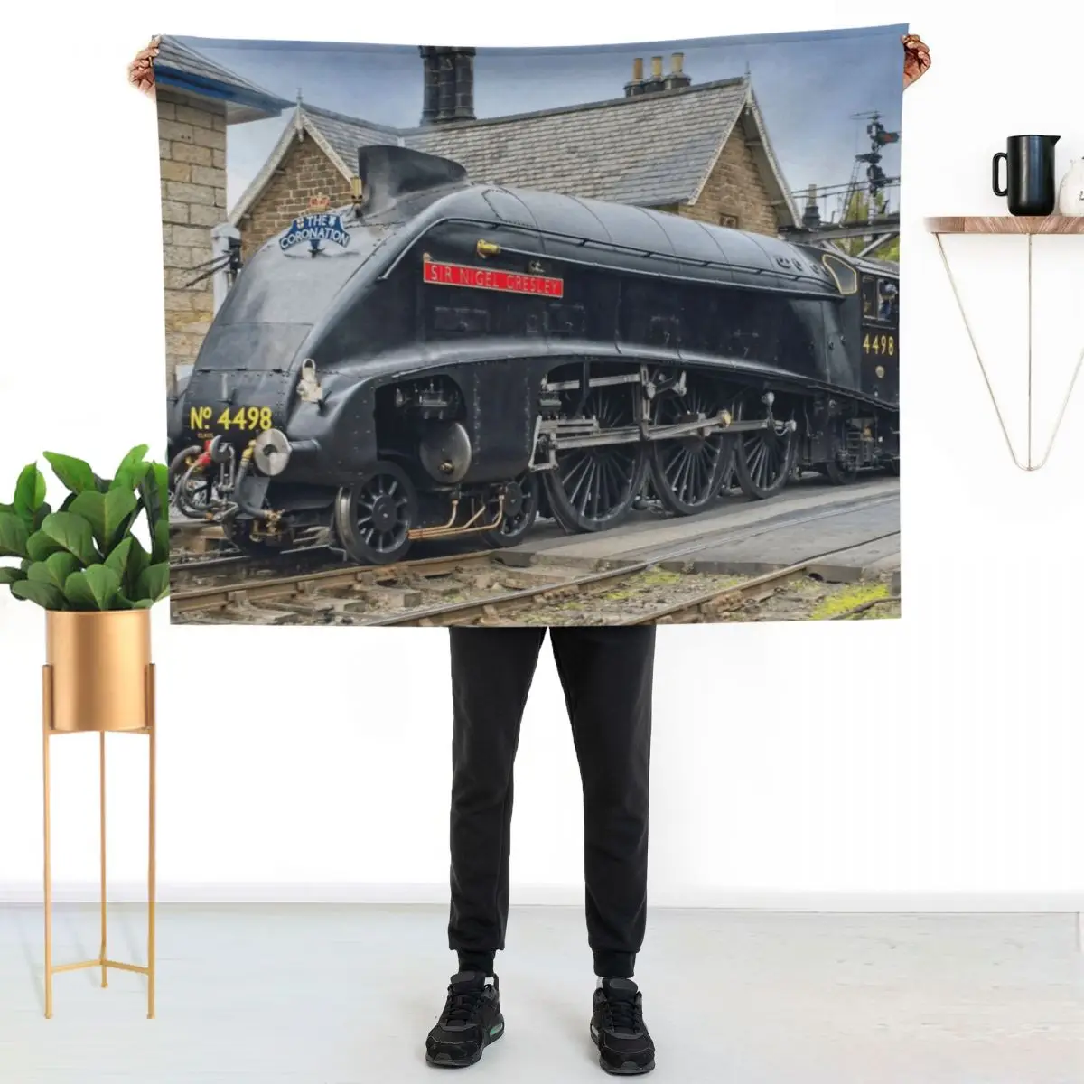 Old Steam train Throw Blanket Thermals For Travel Soft For Sofa Thin Beach Flannel Stuffeds Blankets