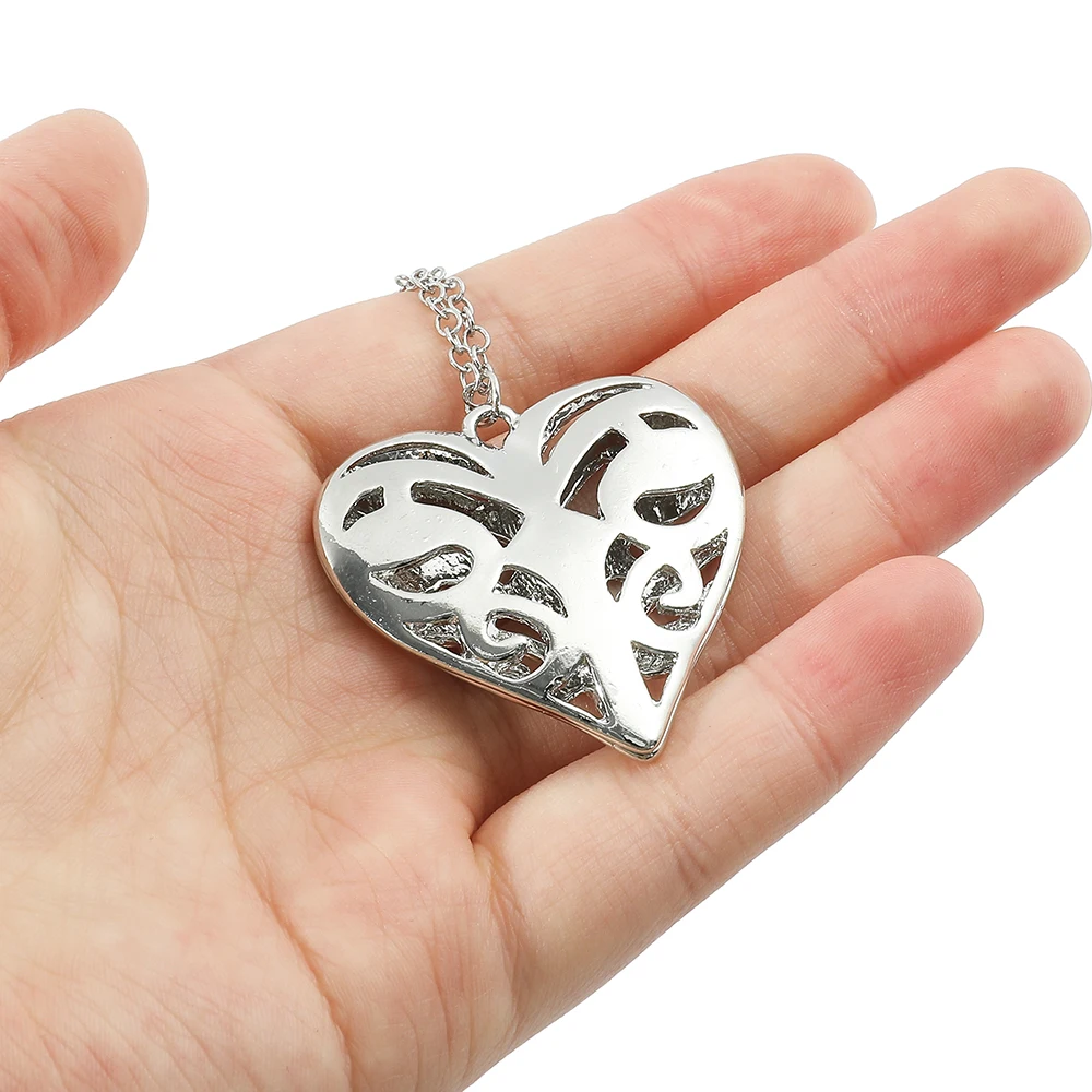 The Vampire Diaries Necklace Originals Family Caroline Forbes Filigree Heart Locket Real Vervain Fashion Pendant Jewelry