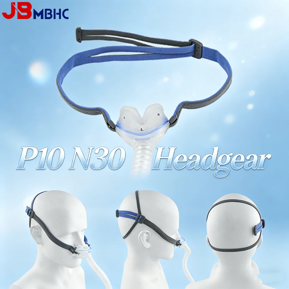 Airfit P10 Headgear Strap, Adjustable P10 N30 Replacement CPAP Headgear for AirFit P10 Nasal Pillow CPAP Durable Elastic Strap