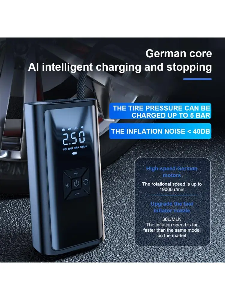 AliExpress Shunmaii 150PSI Portable Car Inflator Pump with LED Light Car Tire Inflator USB Rechargeable Car Air Pump for Automobile Bicycle Ball
