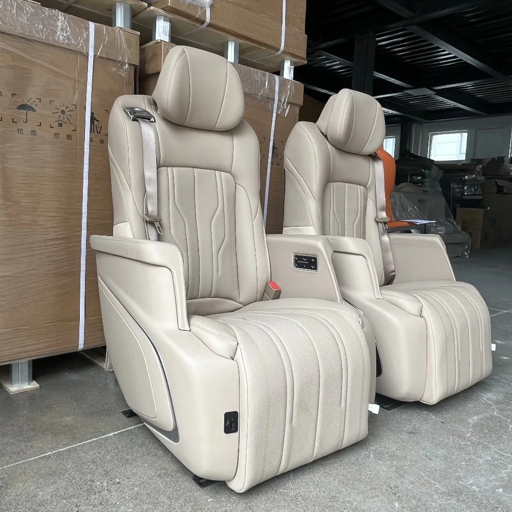 ST-HD Luxury Car Seats for Alphard Hiace Van Electric VIP Interior Massage Ventilation Modified for Vito Made Leather