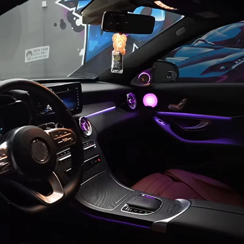Premium Car Interior Ambient Lights for  W205 APP Remote Control Dream Color Car Atmosphere Lamp