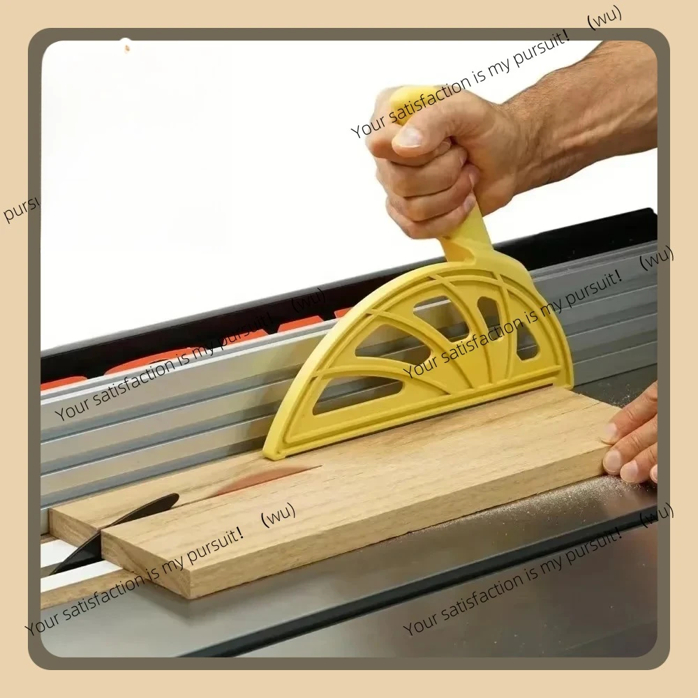 Push block for table saws, milling machines and assembly machines, offset handle, advanced push rod, table saw, 1 piece.