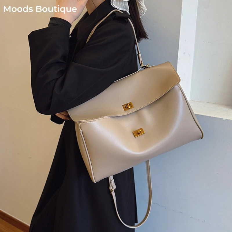 Branded Shoulder Bags Luxury Women Soft PU Leather Solid Color Large Capacity Shopper Totes 2025 Latest Luxury Designer Handbags
