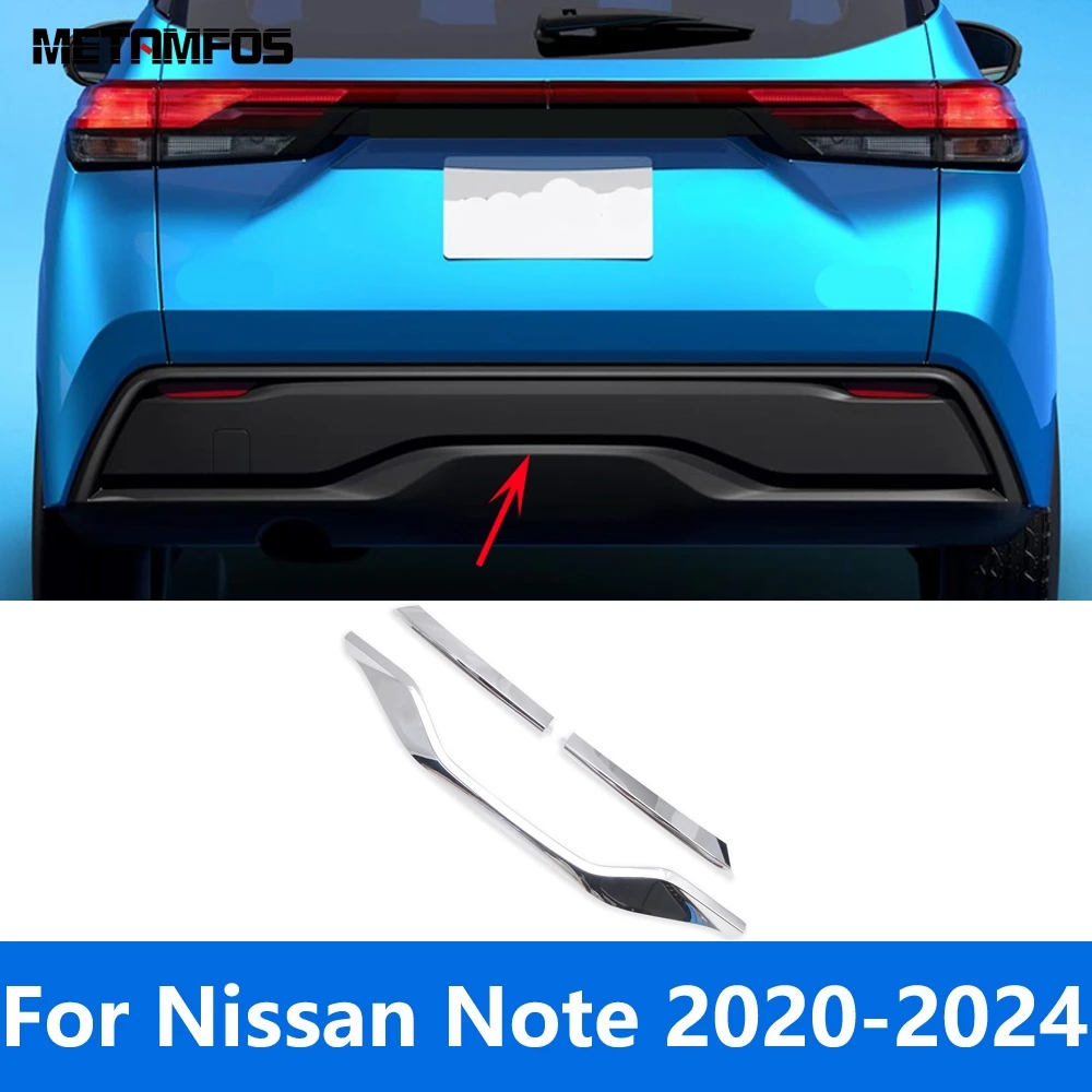 

For Nissan Note 2020-2023 2024 Chrome Rear Bumper Lip Trim Body Kit Spoiler Splitter Diffuser Protector Accessories Car Styling