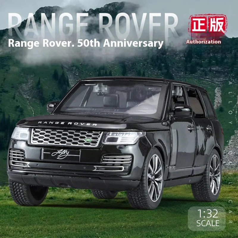 1:32 Land Rover Range Rover 50th Anniversary Off Road SUV Vehicle Alloy Diecast Car Model Computer Desktop Decoration Gift Boys