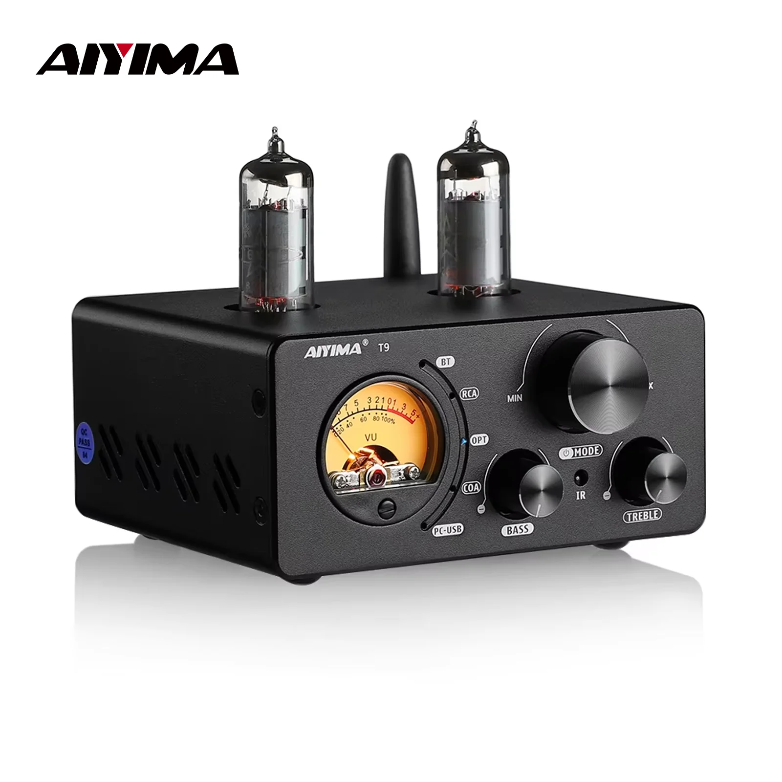 AIYIMA T9 Audio HiFi Bluetooth 5.0 Röhrenverstärker 100W*2 AIYIMA USB DAC Stereo-Verstärker COAX OPT VU-Meter Verstärker Lautsprecher-Verstärker