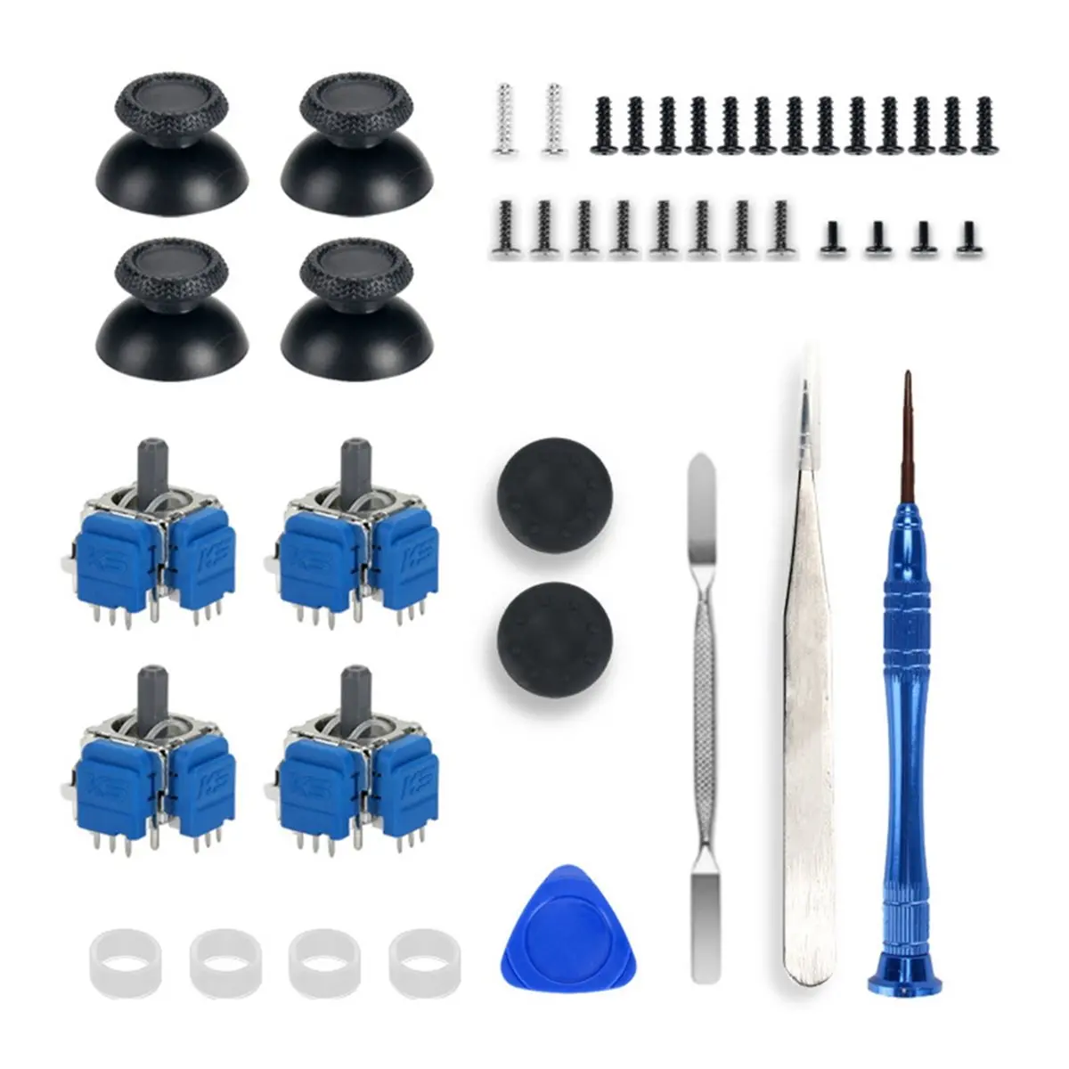 X14A& TMR Joystick with Joystick Caps for PS5 Controller Hall Effect Induction Joystick Potentiometer Repair Replacement Kit