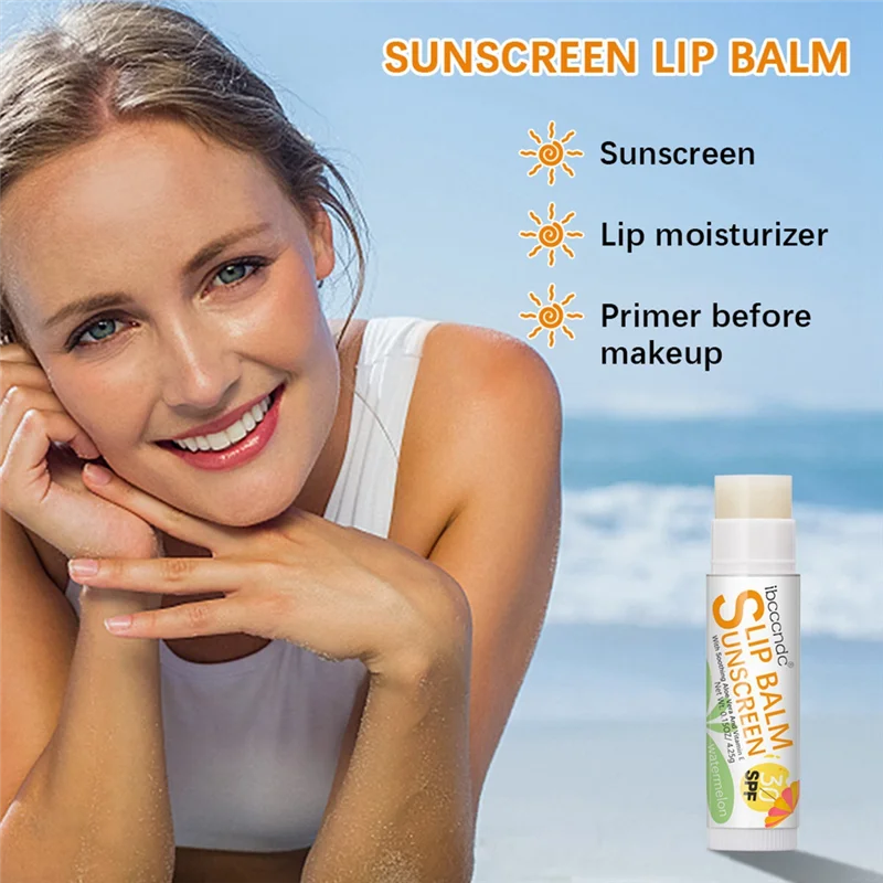 AA96 Protetor solar Lip Balm SPF30UVA Proteção Lábios Hidratante Sabor Batom incolor Cuidados com o sol 2 Coco