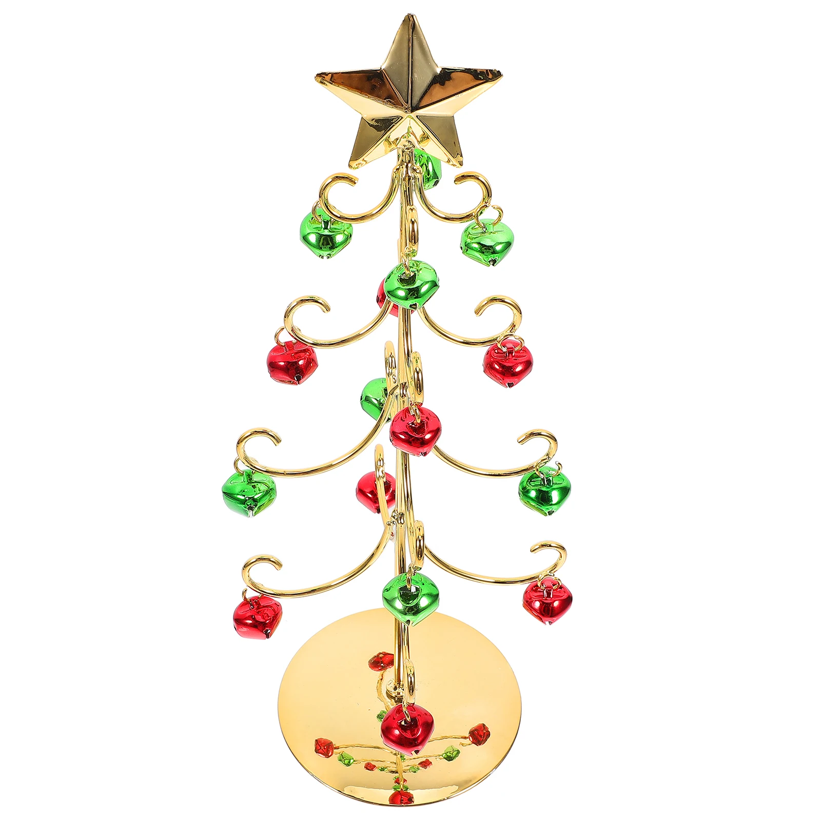 

Iron Christmas Tree Ornament Exquisite Mini Xmas Tree for Tabletop Decor Festive Holiday Centerpiece Home Office Hotel Cafe
