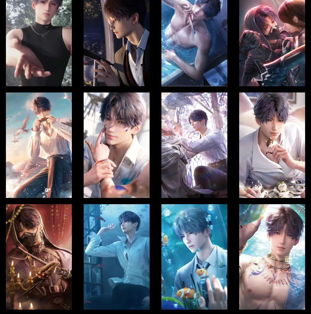 100 шт., аниме «Любовь и глубокое пространство», Силус Рафейэль, лазерная ломо-карта, фотокарточка HD, маленький альбом, фотокарточки для фанатов, коллекция открыток